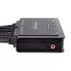 StarTech.com 2-Portowy Kompaktowy Przełącznik KVM Dual-Monitor DisplayPort, 4K 60Hz, z Wbudowanymi Kablami USB-A/DisplayPort/Audio 1,5m, Zasilany z Magistrali – Przełączanie Zdalnym Przyciskiem/Skrotami Klawiszowymi