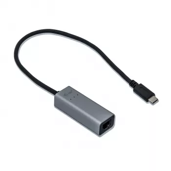 i-tec Metal USB-C Gigabit Ethernet Adapter, Wired, USB Type-C, Ethernet, 1000 Mbit/s, szary