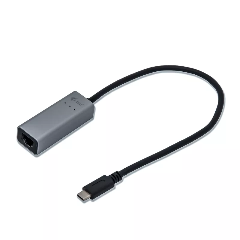 i-tec Metal USB-C Gigabit Ethernet Adapter, Wired, USB Type-C, Ethernet, 1000 Mbit/s, szary