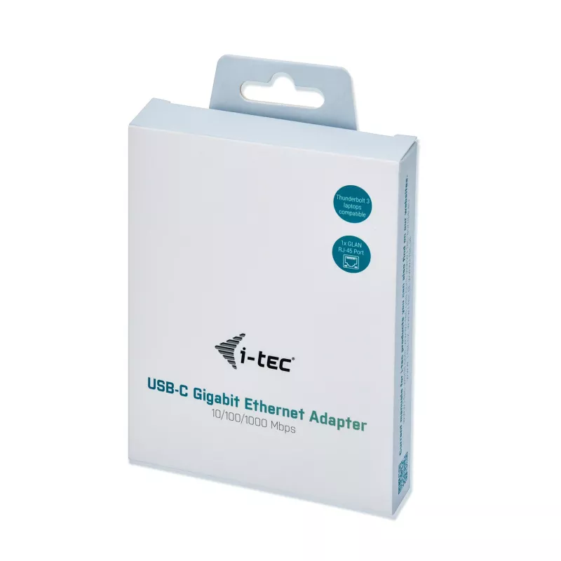 i-tec Metal USB-C Gigabit Ethernet Adapter, Wired, USB Type-C, Ethernet, 1000 Mbit/s, szary