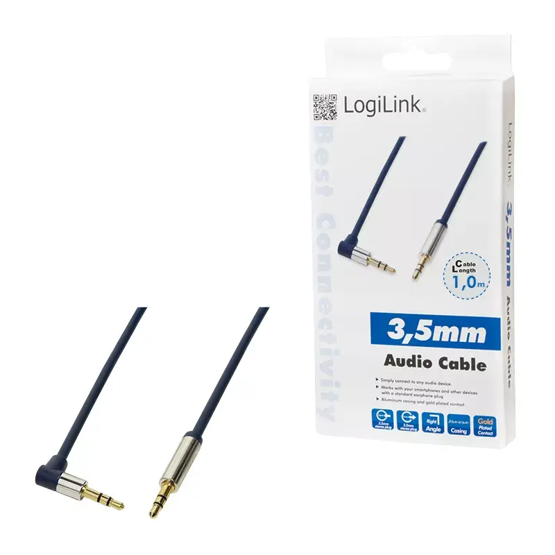 Kabel audio LogiLink 3.5mm - 3.5mm 1m niebieski