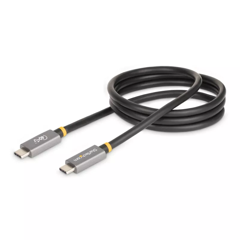 StarTech.com Kabel USB4 0,9 m (1 m), certyfikowany przez USB-IF kabel USB-C, 40 Gb/s, kabel do przesyłania danych USB typu C, zasilanie Power Delivery 100 W, 8K 60 Hz, kompatybilny z Thunderbolt 4/3/USB 3.2