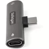 StarTech.com USB C Audio & Charge Adapter - adapter audio USB-C z gniazdem słuchawkowym/zestawem słuchawkowym TRRS 3,5 mm i ładowarką przelotową USB Type-C Power Delivery 60 W - do telefonu/tabletu/laptopa USB-C