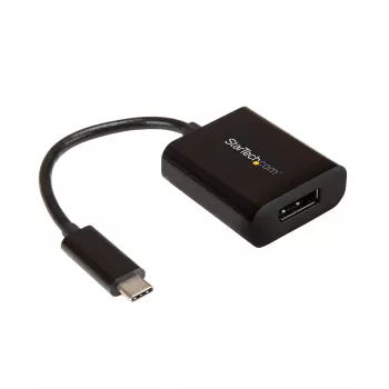 StarTech.com Adapter USB C na DisplayPort - 4K 60 Hz/8K 30 Hz - USB Type-C do DP 1.4 HBR2 Adapter Dongle - Kompaktowy konwerter wideo monitora USB-C (DP Alt Mode) - Kompatybilny z Thunderbolt 3