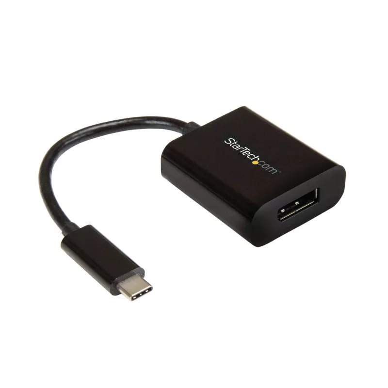 StarTech.com Adapter USB C na DisplayPort - 4K 60 Hz/8K 30 Hz - USB Type-C do DP 1.4 HBR2 Adapter Dongle - Kompaktowy konwerter wideo monitora USB-C (DP Alt Mode) - Kompatybilny z Thunderbolt 3