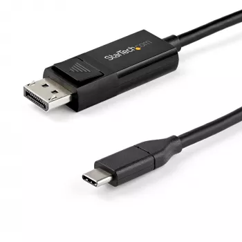 StarTech.com 6ft (2m) USB C do DisplayPort 1.4 Kabel 8K 60Hz/4K - Dwukierunkowy DP do USB-C lub USB-C do DP Odwracalny adapter kablowya wideo -HBR3/HDR/DSC - USB Type C/TB3 Kabel do monitora (CDP2DP142MBD)