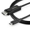 StarTech.com 6ft (2m) USB C do DisplayPort 1.4 Kabel 8K 60Hz/4K - Dwukierunkowy DP do USB-C lub USB-C do DP Odwracalny adapter kablowya wideo -HBR3/HDR/DSC - USB Type C/TB3 Kabel do monitora (CDP2DP142MBD)