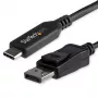 StarTech.com 6ft/1.8m USB C to DisplayPort 1.4 kabel - 4K/5K/8K USB Type-C to DP 1.4 Alt Mode Video Adapter Converter - HBR3/HDR/DSC - 8K 60Hz DP Monitor kabel for USB-C/Thunderbolt 3
