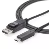 StarTech.com 6ft/1.8m USB C to DisplayPort 1.4 kabel - 4K/5K/8K USB Type-C to DP 1.4 Alt Mode Video Adapter Converter - HBR3/HDR/DSC - 8K 60Hz DP Monitor kabel for USB-C/Thunderbolt 3