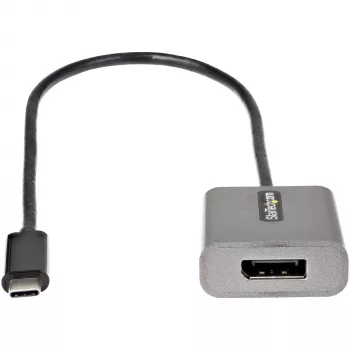 StarTech.com Adapter USB-C na DisplayPort - 8K/4K 60Hz USB-C do DisplayPort 1.4 Klucz sprzętowy - Konwerter wideo USB Type-C na DP Monitor - Współpracuje z Thunderbolt 3 - z dołączonym kablem o długości 12 cali