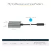 StarTech.com Adapter USB-C na DisplayPort - 8K/4K 60Hz USB-C do DisplayPort 1.4 Klucz sprzętowy - Konwerter wideo USB Type-C na DP Monitor - Współpracuje z Thunderbolt 3 - z dołączonym kablem o długości 12 cali