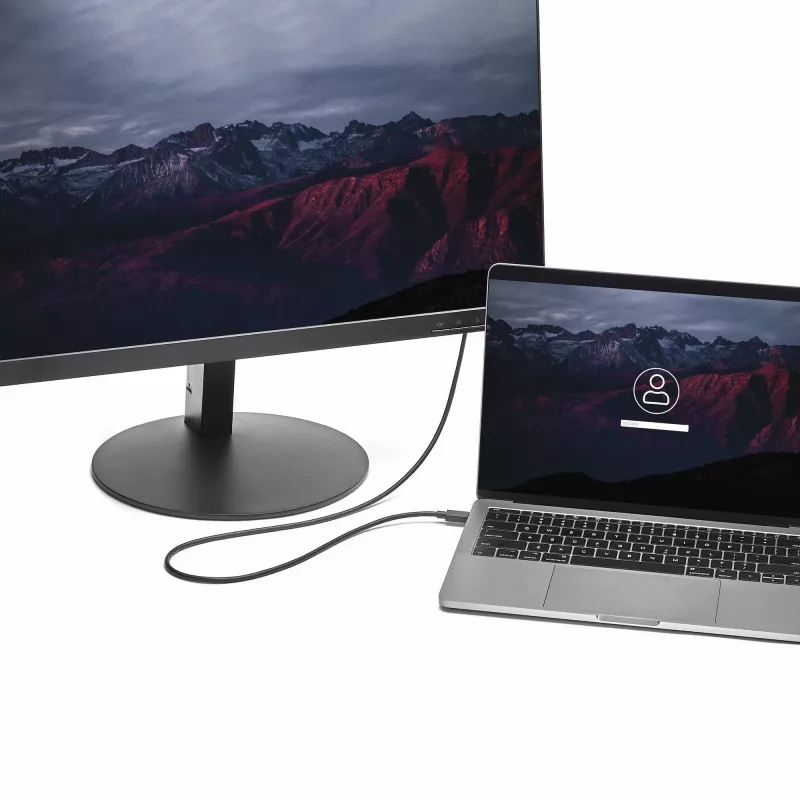 StarTech.com 1,8 m Kabel USB-C do DisplayPort 1.2 4K 60 Hz – adapter kablowya USB-C do DisplayPort HBR2 – Kabel wideo USB Type-C DP Alt Mode do monitora DP – Współpracuje z Thunderbolt 3 – Czarny