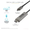 StarTech.com 10ft (3m) USB C do HDMI Kabel 4K 60Hz z HDR10 - Ultra HD USB Type-C do 4K HDMI 2.0b Przejściówka Wideo - USB-C do HDMI HDR Monitor/Display Konwerter - DP 1.4 Alt Mode HBR3