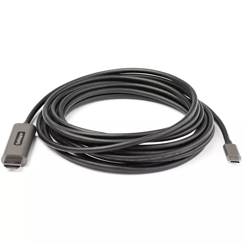 StarTech.com 5 m kabel USB C do HDMI 4K 60 Hz z HDR10 - Ultra HD USB Type-C do 4K HDMI 2.0b kabel przejściówka wideo - Konwerter monitora/wyświetlacza USB-C do HDMI HDR - DP 1.4 Alt Mode HBR3