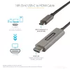 StarTech.com 5 m kabel USB C do HDMI 4K 60 Hz z HDR10 - Ultra HD USB Type-C do 4K HDMI 2.0b kabel przejściówka wideo - Konwerter monitora/wyświetlacza USB-C do HDMI HDR - DP 1.4 Alt Mode HBR3