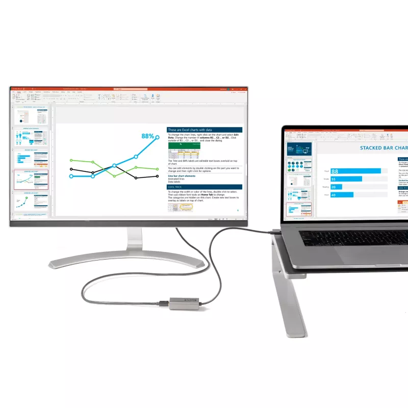 StarTech.com Adapter USB C na Mini DisplayPort - 4K 60Hz Klucz sprzętowy USB-C na mDP - Monitor USB Type-C na Mini DP - Konwerter wideo - Współpracuje z Thunderbolt 3 - Kabel o długości 30 cm na stałe - Ulepszona wersja CDP2MDP