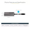 StarTech.com Adapter USB C na Mini DisplayPort - 4K 60Hz Klucz sprzętowy USB-C na mDP - Monitor USB Type-C na Mini DP - Konwerter wideo - Współpracuje z Thunderbolt 3 - Kabel o długości 30 cm na stałe - Ulepszona wersja CDP2MDP