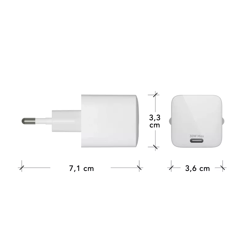 dbramante1928 re-charge Pro - Ładowarka sieciowa EU - USB-C 30W - W