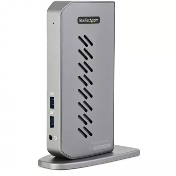 StarTech.com USB-C USB-A Dock - Hybrydowa uniwersalna stacja dokująca USB 3.0 do laptopów USB-C lub USB-A - Dwa monitory 4K 60Hz HDMI/DisplayPort - 6x USB-A, GbE - USB 3.1 Gen 1 - Windows/Mac