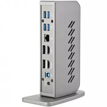StarTech.com USB-C USB-A Dock - Hybrydowa uniwersalna stacja dokująca USB 3.0 do laptopów USB-C lub USB-A - Dwa monitory 4K 60Hz HDMI/DisplayPort - 6x USB-A, GbE - USB 3.1 Gen 1 - Windows/Mac