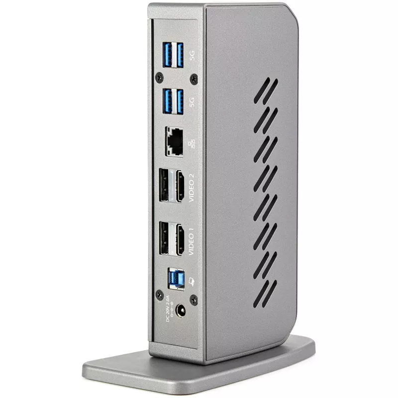 StarTech.com USB-C USB-A Dock - Hybrydowa uniwersalna stacja dokująca USB 3.0 do laptopów USB-C lub USB-A - Dwa monitory 4K 60Hz HDMI/DisplayPort - 6x USB-A, GbE - USB 3.1 Gen 1 - Windows/Mac