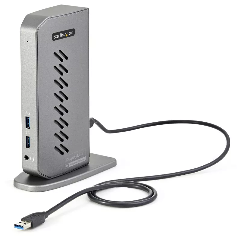StarTech.com USB-C USB-A Dock - Hybrydowa uniwersalna stacja dokująca USB 3.0 do laptopów USB-C lub USB-A - Dwa monitory 4K 60Hz HDMI/DisplayPort - 6x USB-A, GbE - USB 3.1 Gen 1 - Windows/Mac