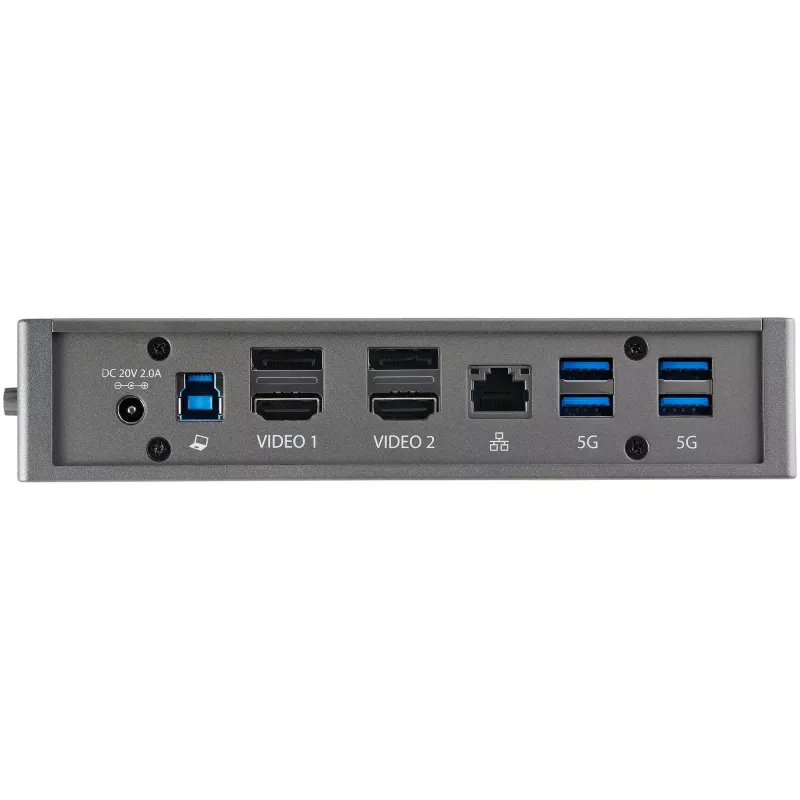 StarTech.com USB-C USB-A Dock - Hybrydowa uniwersalna stacja dokująca USB 3.0 do laptopów USB-C lub USB-A - Dwa monitory 4K 60Hz HDMI/DisplayPort - 6x USB-A, GbE - USB 3.1 Gen 1 - Windows/Mac
