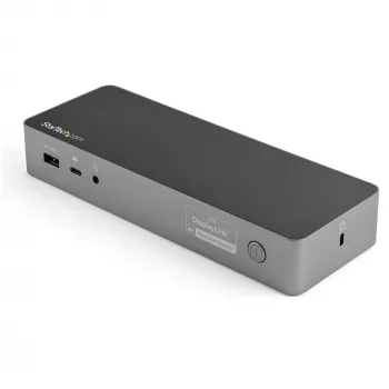 StarTech.com Uniwersalna stacja dokująca do laptopa, hybrydowa stacja dokująca USB-C i USB-A, podwójne 4K DP i HDMI, 100W PD, Mac / Windows / Chrome OS, 4-portowy hub USB 5Gbps, GbE