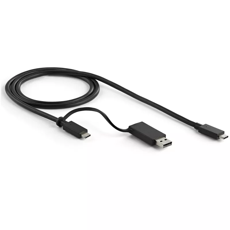 StarTech.com Uniwersalna stacja dokująca do laptopa, hybrydowa stacja dokująca USB-C i USB-A, podwójne 4K DP i HDMI, 100W PD, Mac / Windows / Chrome OS, 4-portowy hub USB 5Gbps, GbE