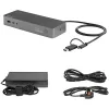 StarTech.com Uniwersalna stacja dokująca do laptopa, hybrydowa stacja dokująca USB-C i USB-A, podwójne 4K DP i HDMI, 100W PD, Mac / Windows / Chrome OS, 4-portowy hub USB 5Gbps, GbE