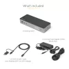 StarTech.com Uniwersalna stacja dokująca do laptopa, hybrydowa stacja dokująca USB-C i USB-A, podwójne 4K DP i HDMI, 100W PD, Mac / Windows / Chrome OS, 4-portowy hub USB 5Gbps, GbE