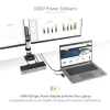 StarTech.com Uniwersalna stacja dokująca do laptopa, hybrydowa stacja dokująca USB-C i USB-A, podwójne 4K DP i HDMI, 100W PD, Mac / Windows / Chrome OS, 4-portowy hub USB 5Gbps, GbE