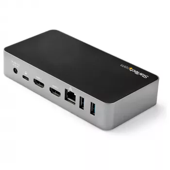 Stacja dokująca StarTech.com USB-C - Podwójny monitor 1080p HDMI do laptopa - Zasilanie 65 W - 1x USB-C, 3x USB-A, Ethernet - Podwójny wyświetlacz USB 3.1 Gen 1 Type-C Dock - Mac i Windows