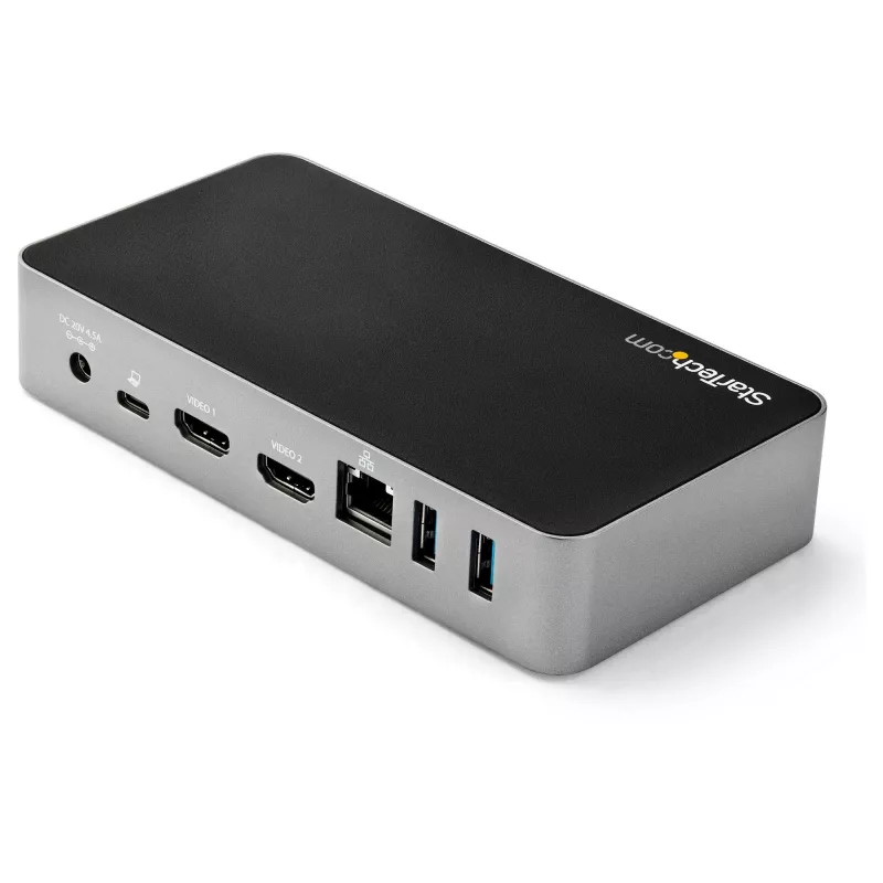 Stacja dokująca StarTech.com USB-C - Podwójny monitor 1080p HDMI do laptopa - Zasilanie 65 W - 1x USB-C, 3x USB-A, Ethernet - Podwójny wyświetlacz USB 3.1 Gen 1 Type-C Dock - Mac i Windows