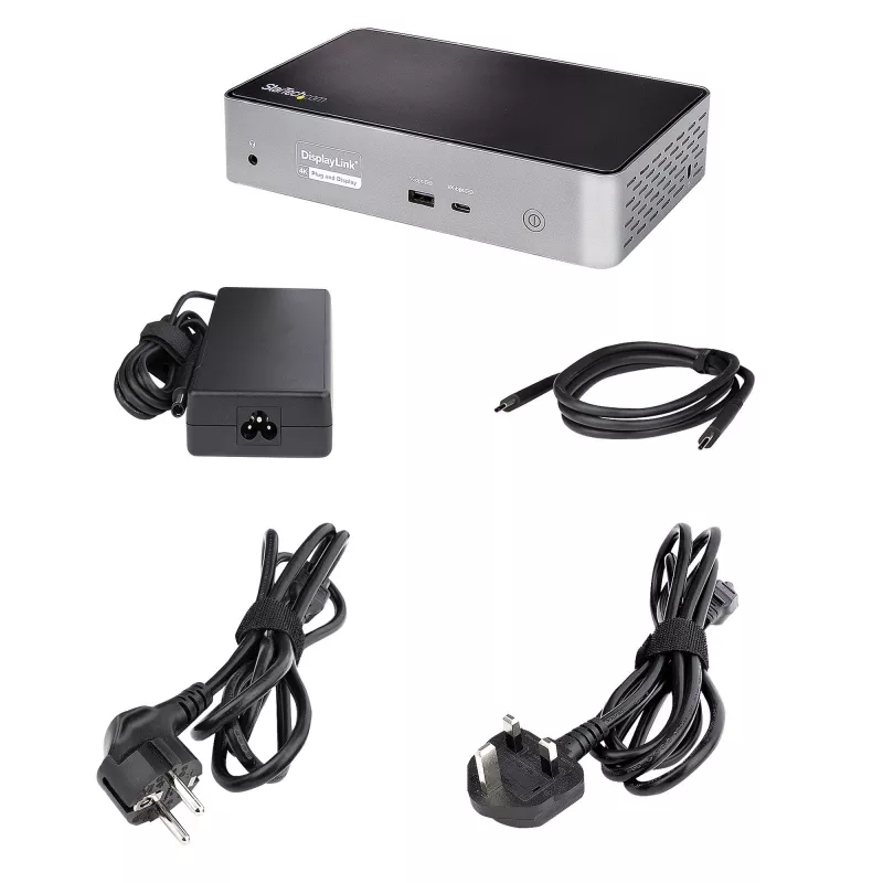 StarTech.com Stacja dokująca USB-C – 4K 60Hz, cztery monitory DisplayPort i HDMI – Uniwersalna stacja dokująca USB-C z zasilaniem 100W – Hub USB z 1x USB Type-C i 3x USB-A, Ethernet, Audio