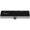 StarTech.com Wieloportowy adapter USB C - USB-C do 4K 60Hz HDMI 2.0, ładowanie przelotowe Power Delivery 100W, 3-portowy hub USB 3.0, audio - Minidok USB-C - Przenośna stacja podróżna USB Type-C