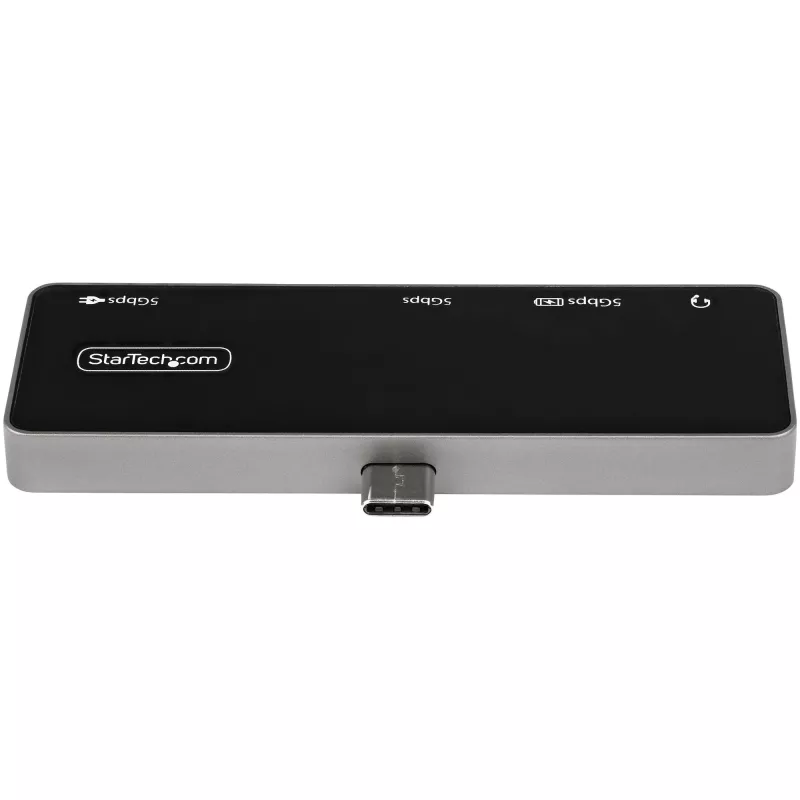 StarTech.com Wieloportowy adapter USB C - USB-C do 4K 60Hz HDMI 2.0, ładowanie przelotowe Power Delivery 100W, 3-portowy hub USB 3.0, audio - Minidok USB-C - Przenośna stacja podróżna USB Type-C