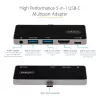 StarTech.com Wieloportowy adapter USB C - USB-C do 4K 60Hz HDMI 2.0, ładowanie przelotowe Power Delivery 100W, 3-portowy hub USB 3.0, audio - Minidok USB-C - Przenośna stacja podróżna USB Type-C