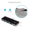 StarTech.com Wieloportowy adapter USB C - USB-C do 4K 60Hz HDMI 2.0, ładowanie przelotowe Power Delivery 100W, 3-portowy hub USB 3.0, audio - Minidok USB-C - Przenośna stacja podróżna USB Type-C