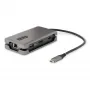 StarTech.com USB-C Multiport Adapter - 4K 60Hz HDMI/DP - 3-Port USB Hub - 100W Power Delivery Pass-Through - GbE - Travel Mini Docking Station w/ Charging - 1ft/30cm Wrap-Around kabel