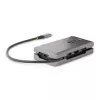 StarTech.com USB-C Multiport Adapter - 4K 60Hz HDMI/DP - 3-Port USB Hub - 100W Power Delivery Pass-Through - GbE - Travel Mini Docking Station w/ Charging - 1ft/30cm Wrap-Around kabel