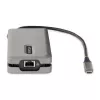 StarTech.com USB-C Multiport Adapter - HDMI/VGA - 4K 60Hz - 3-Port USB Hub - 100W Power Delivery Pass-Through - GbE - Travel Mini Docking Station w/ Charging - 1ft/30cm Wrap-Around kabel