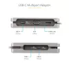 StarTech.com USB-C Multiport Adapter - HDMI/VGA - 4K 60Hz - 3-Port USB Hub - 100W Power Delivery Pass-Through - GbE - Travel Mini Docking Station w/ Charging - 1ft/30cm Wrap-Around kabel