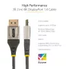StarTech.com 1 m przewód DisplayPort 1.4 z certyfikatem VESA – 8K 60 Hz HDR10 – Ultra HD 4K 120 Hz wideo – kabel/przewód DP 1.4 – do monitorów/wyświetlaczy – DisplayPort na DisplayPort – M/M