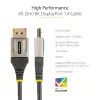StarTech.com 6ft (2m) Kabel DisplayPort 1.4 z certyfikatem VESA - 8K 60Hz HDR10 - Ultra HD 4K 120Hz Video - Kabel DP 1.4 / Przewód - Do monitorów/wyświetlaczy - Kabel DisplayPort do DisplayPort - M/M