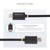 StarTech.com 2m DisplayPort 2.1 kabel, VESA Certified DP40 DisplayPort kabel w/UHBR10/HDR/HDCP 2.2, 8K 60Hz/4K 144Hz w/DSC 1.2a, 40Gbps, DP 2.1 kabel, UHD Monitor Cord, M/M