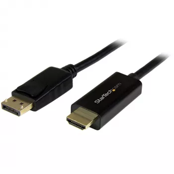 StarTech.com Kabel DisplayPort na HDMI 2 m - 4K 30 Hz - Przewód przejściówki DisplayPort na HDMI - Konwerter kabla monitora DP 1.2 na HDMI - Zatrzaskowe złącze DP - Pasywny przewód DP na HDMI