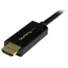 StarTech.com Kabel DisplayPort na HDMI 2 m - 4K 30 Hz - Przewód przejściówki DisplayPort na HDMI - Konwerter kabla monitora DP 1.2 na HDMI - Zatrzaskowe złącze DP - Pasywny przewód DP na HDMI