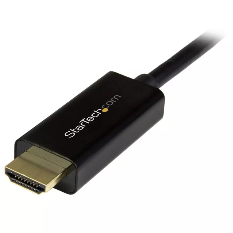 StarTech.com Kabel DisplayPort na HDMI 2 m - 4K 30 Hz - Przewód przejściówki DisplayPort na HDMI - Konwerter kabla monitora DP 1.2 na HDMI - Zatrzaskowe złącze DP - Pasywny przewód DP na HDMI