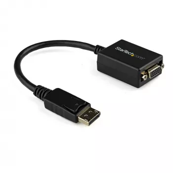 StarTech.com DisplayPort to VGA Adapter - Active DP to VGA Converter - 1080p Video - DisplayPort Certified - DP/DP++ Source to VGA Monitor adapter kablowy Dongle - Latching DP Connector